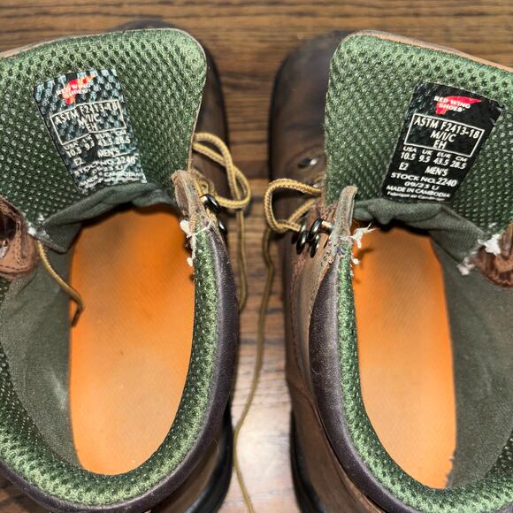 Red Wing King Toe 2240 Men’s Work Boots 10.5 E2 Brown Leather Safety Toe EH WP - Picture 6 of 8